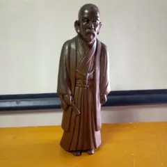 中国美術 木彫り 一刀彫 桃仙人 置物 東洋 彫刻 細密細工 人物 立像 
