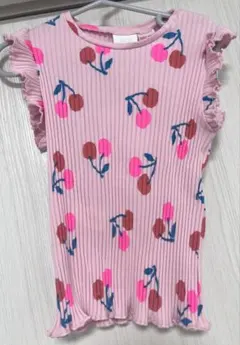 ZARA キッズ チェリー柄 リブTシャツ 116cmのサムネイル