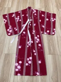 コムサイズム　赤い花柄 浴衣 120cm 夏祭りのサムネイル