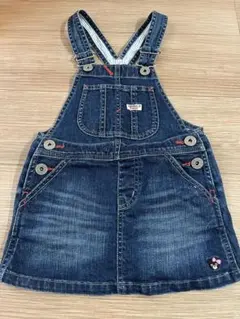 Miki HOUSE DOUBLE.B デニム　ジャンバースカート 100cm