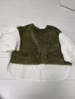 folkmade ボアブラウス