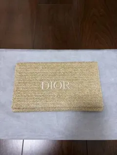 Dior ベージュ 編み込み クラッチバッグ