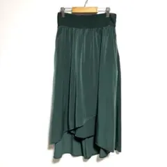 ef-de ダークグリーン フレアロングスカート　7