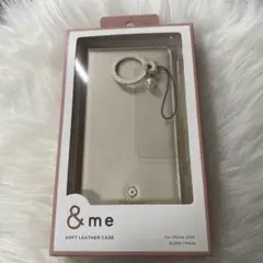 残1！iPhone16Proソフトレザーケース 手帳型 ＆me
