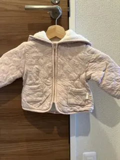 petit main フード付きアウター 80cm ピンク