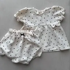 バースデイ　Cottoli ハート模様　セットアップ　80cmのサムネイル