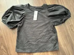 パフスリーブ ブラック トップス M