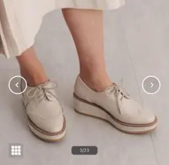 卑弥呼　HIMIKO 厚底レースアップシューズ　2025　アイボリー