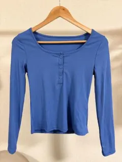 SHEIN リブトップス 2点セット 長袖 ボタン 韓国ファッション