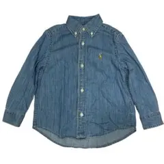 お*じ様 ラルフローレン 子供服長袖 デニムシャツ 3/3T (100)