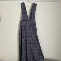 C・O・L・Z・A ジャンスカ　グレー×チェック柄