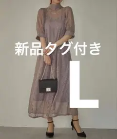 新品タグ付き　ドリードール　リュクスブリエ　Aライン総レースボウタイリボンドレス