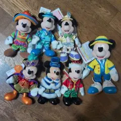 ディズニーリゾート・ミッキーマウス・ぬいぐるみバッジ・未使用・セットです♪