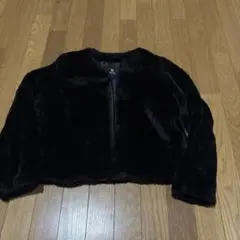 ブラックファークロップドジャケット
