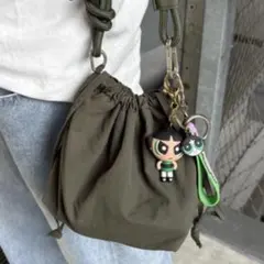 【美品】CIAOPANIC TYPY ナイロン2WAY巾着バッグ カーキ