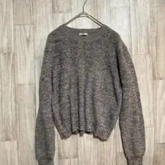 380円【古着】グレー ニット セーター　Ｌサイズ　お買得