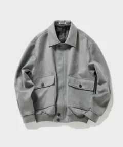 AURALEE cashmere moleskin zip blouson