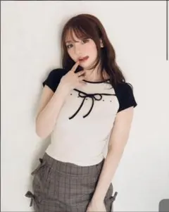 ANDMARY リボン付き半袖Tシャツ 2026年最新】ANDMARY トップス 半袖の人気アイテム - メルカリ