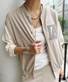REMI RELIEF/SUEDE LIKE STADIUM JAMPERのサムネイル