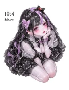 《No.1054》オリジナル人物ステッカー 女の子 シール ステッカー