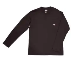 DANTON/ダントンのワンポイントロゴクルーネックロンT 送料無料　ブラウン