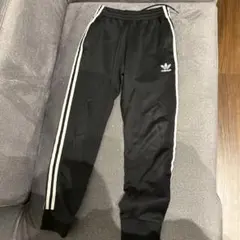 adidas ブラック ジャージパンツ XS