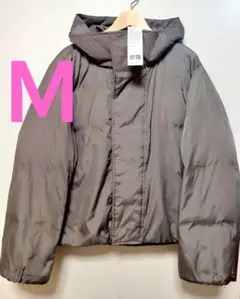 新品 UNQLO U ユニクロ パフテックパーカ ダウン ブラウン Ｍサイズ