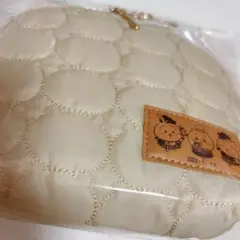 新品未開封 ちいかわ ポーチ アイボリー ココス キルティング風