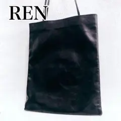 極美品✨️ REN レン レザートートバッグ 収納力 A4 牛革 ブラック