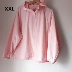UNIQLO ピンクチェック柄　ポケッタブルUVカットパーカー　XXL