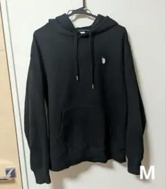 【U.S.POLO ASSN.】裏起毛 パーカー ブラック レディース Mサイズ