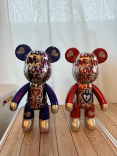 マクドナルド×POPOBE 2010 中国限定 LOVEベア 赤青2体セット