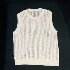 UNIQLO アイボリー ニットベスト XL