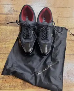 【新品・未使用】男性用社交ダンスシューズ 黒 ダンススニーカー　ケント　サイズL