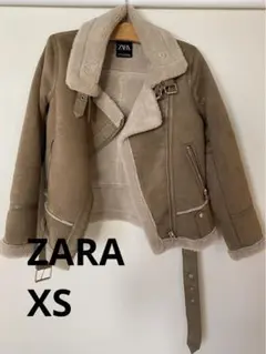 Zara XS ボアジャケット　アウター　超美品✨　ザラ　ベージュ　ボアコート