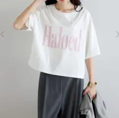 新品　ボンジュールサガン【汗染み防止】BIGロゴTシャツ　ホワイト✕ピンクのサムネイル