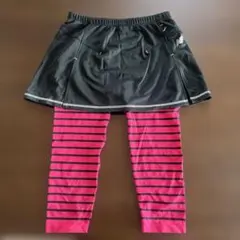 New Balance スカート付きレギンス Mピンク/黒　ランスカ
