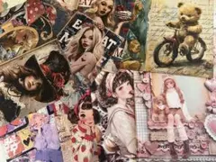 A4デザインペーパー シンプル系 コラージュ素材 24種類 デザペ