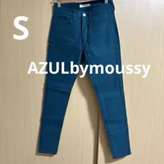 AZULbymoussy スキニー チノパンツ ブルーグリーン