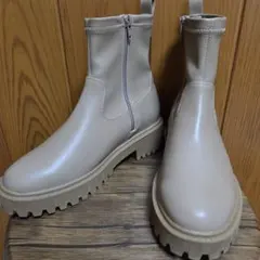 LEPSIM ベージュ 厚底ブーツ Mサイズ