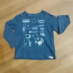 ベビーギャップ　音楽機器イラスト長袖Tシャツ