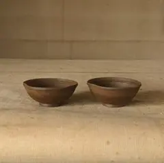 美品】清岡幸道 耐火黒釉スープボウル 2個セット グラタン皿 - メルカリ