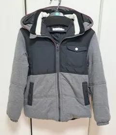 THE SHOP TK フード付きデザイン中綿コート　150　グレー