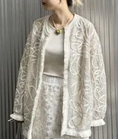 AMERI MEDITAPEEMBROIDERY MESH JACKET 新品のサムネイル