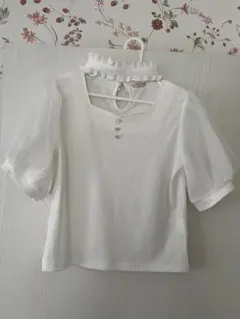 量産型 トップス チョーカー付き トップス 白 ホワイト