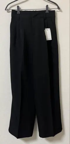 moment+カットジョーゼットセンタープレスストレートスラックスパンツ