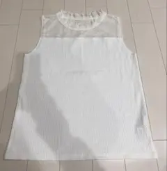 ROPE' PICNIC ホワイトノースリーブトップス レース付き