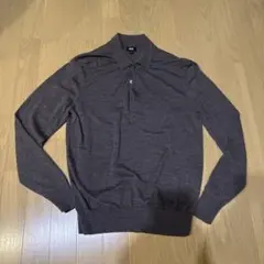 UNIQLO メリノニットポロセーター Mブラウン