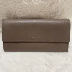フルラ　長財布　ベージュブラウン