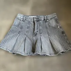 ZARA ストライプ プリーツミニスカート S